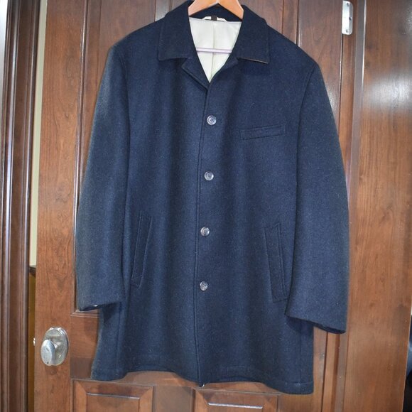 Kroon Wool Cashmere Coat Men's Sz Large Button Up Long Dress Suit Jacket - Picture 12 of 14